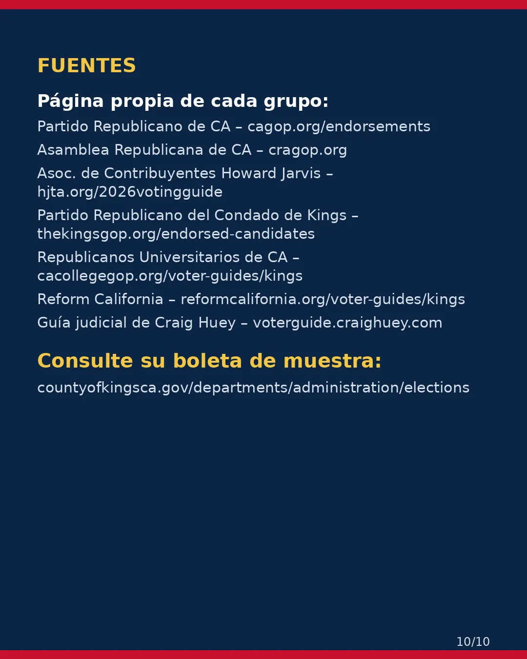 Condado de Kings, 3 de noviembre de 2026: la postura de los grupos conservadores sobre su boleta. (10/10)