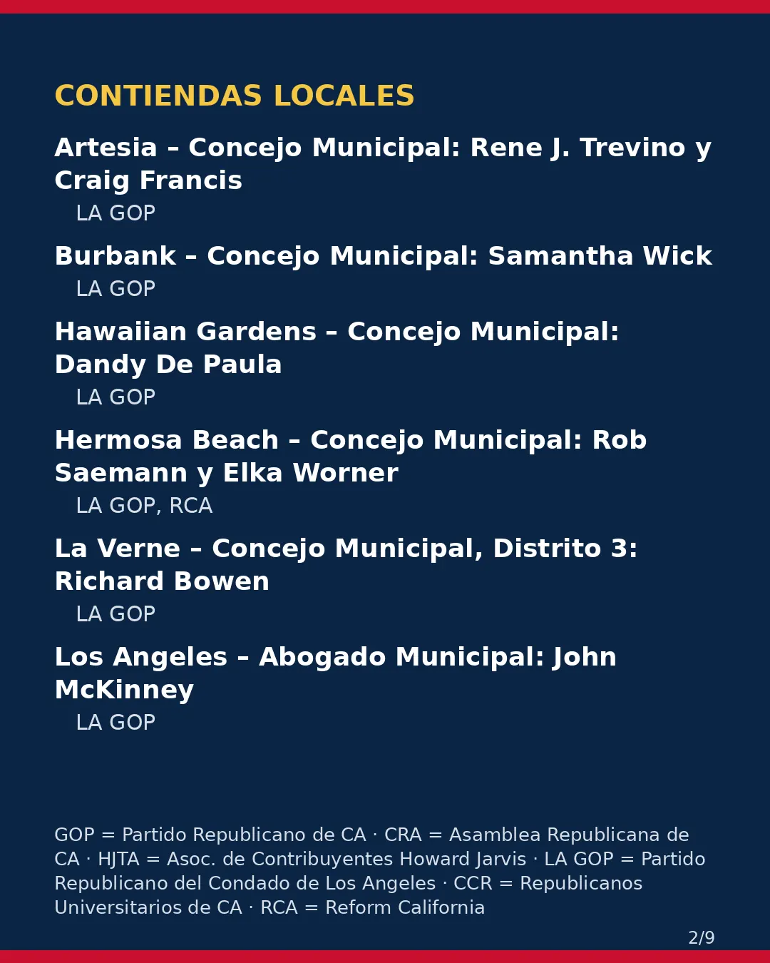 Condado de Los Angeles, 3 de noviembre de 2026 — Parte 2: contiendas locales. (2/9)