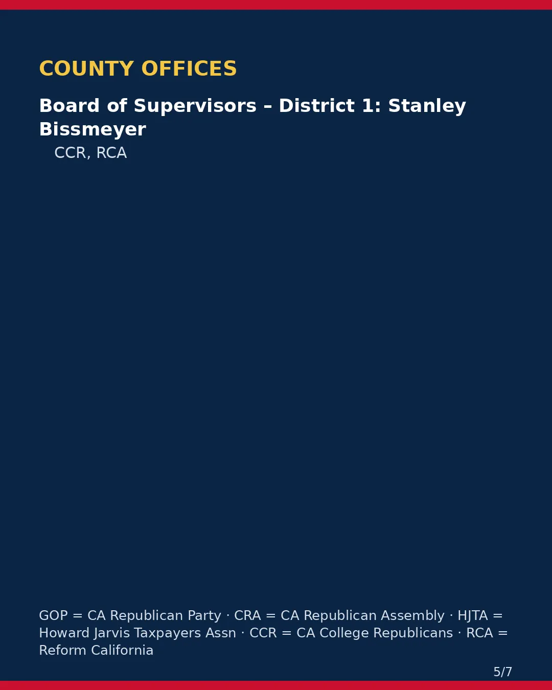 Mariposa County, Nov 3, 2026: where conservative groups stand on your ballot. (5/7)