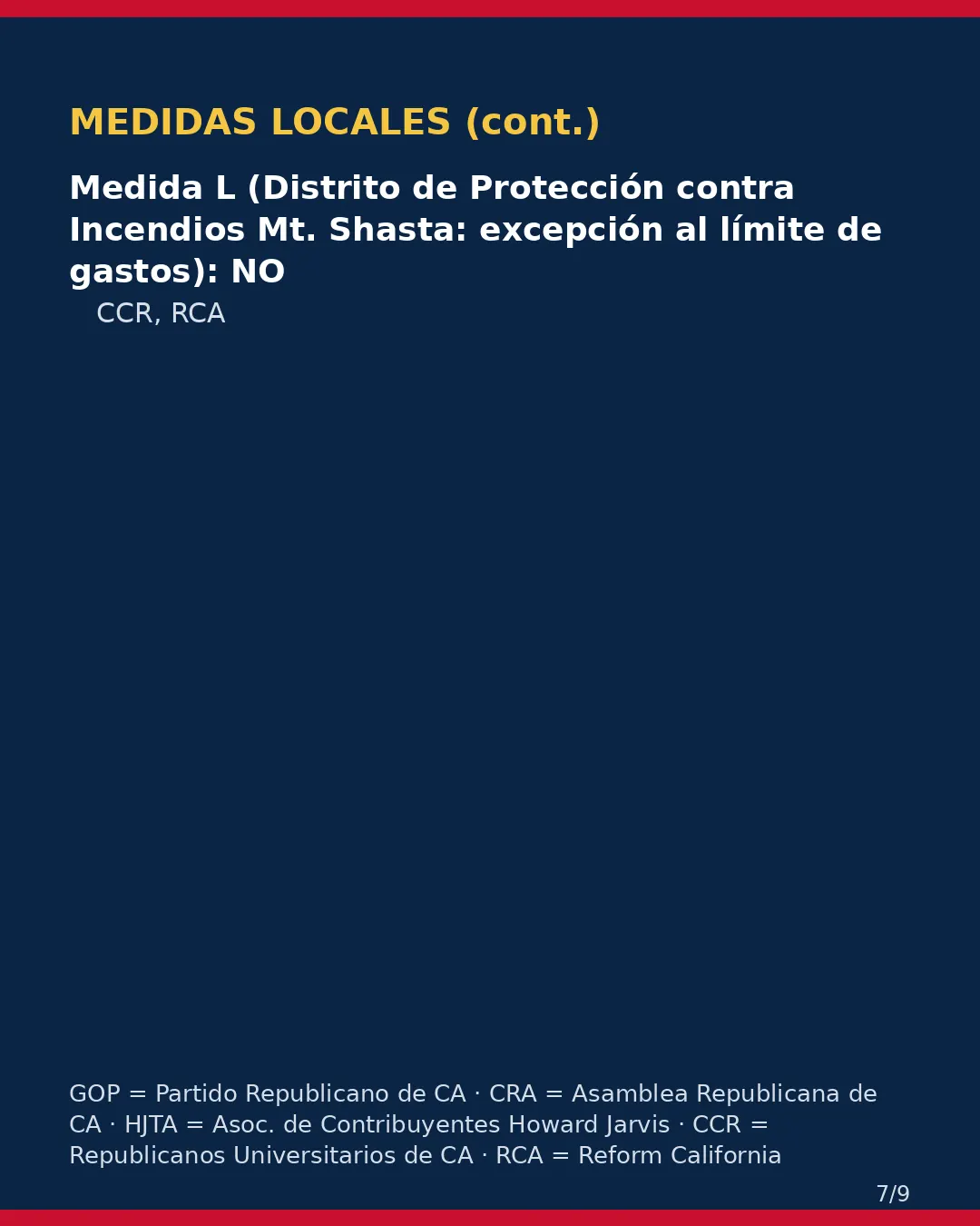 Condado de Siskiyou, 3 de noviembre de 2026: la postura de los grupos conservadores sobre su boleta. (7/9)